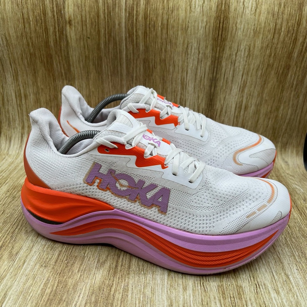 Hoka One One Skyward X Men's Size 11 White Orange Pink Running Shoes 1147911-FLP